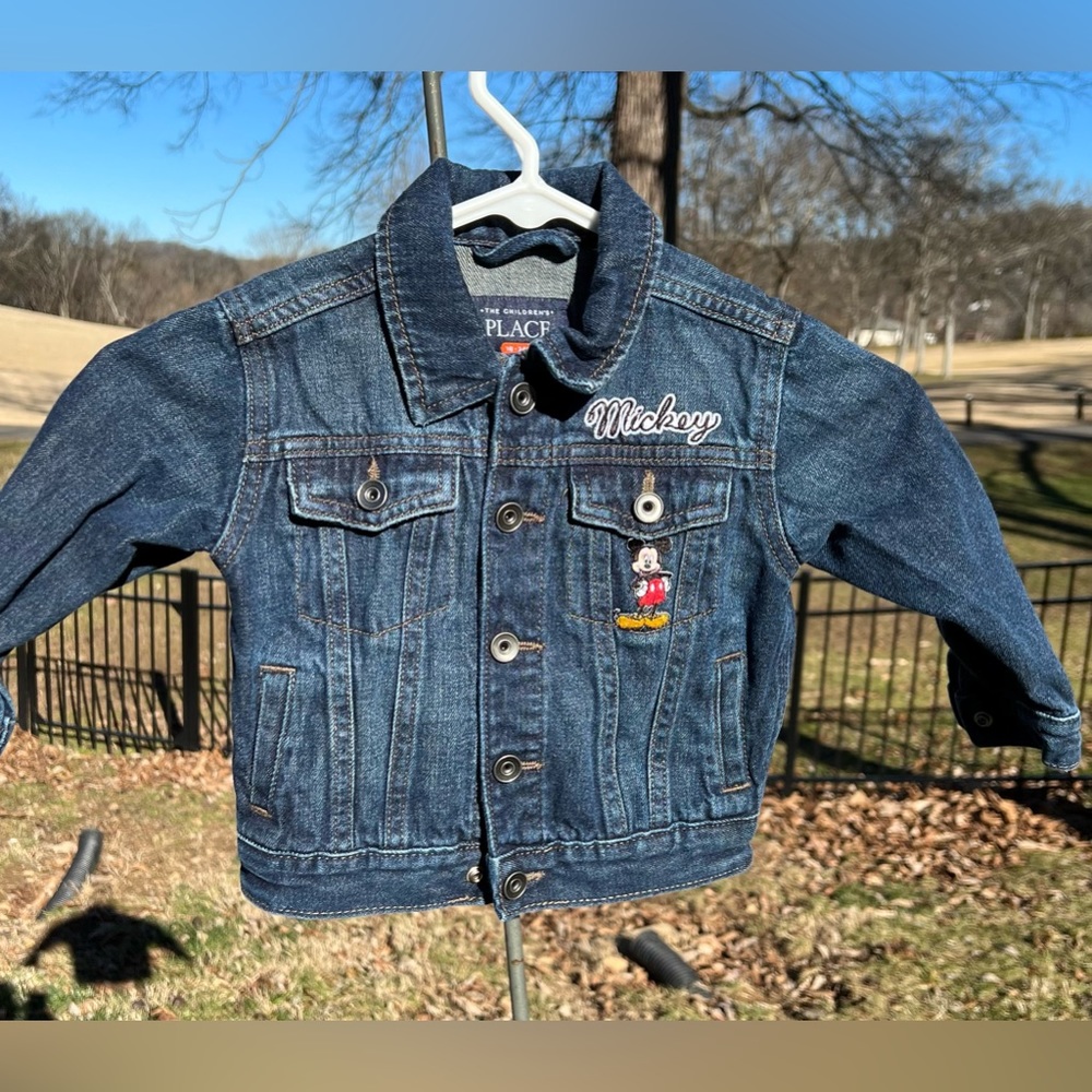 The Children’s Place Disney Mickey Mouse Toddler Denim Jacket, Sz 18-24M
